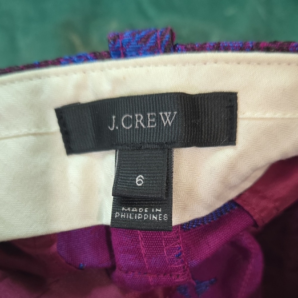 J. Crew Purple and Blue Floral Cropped Pants - Picture 3 of 7